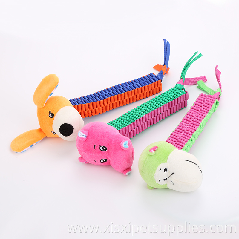 2019 wholesale durable plush dog toy with nylon rope pet products for dog play